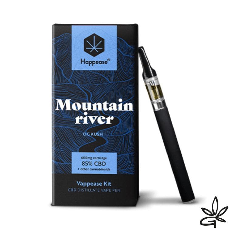 E-liquide CBD le plus puissant - Vape pen kit Vappease Mountain River - Happease - CBD Marie Jeanne - e liquide CBD & vapoteuse CBD