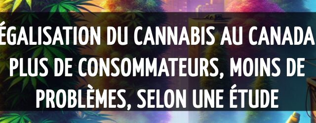 Légalisation du cannabis au Canada : Plus de consommateurs, moins de problèmes, selon une étude