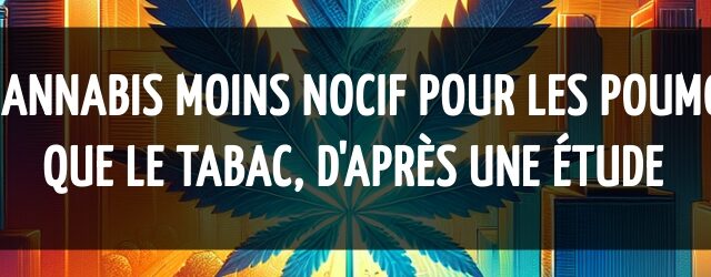 Le cannabis moins nocif pour les poumons que le tabac, d’après une étude