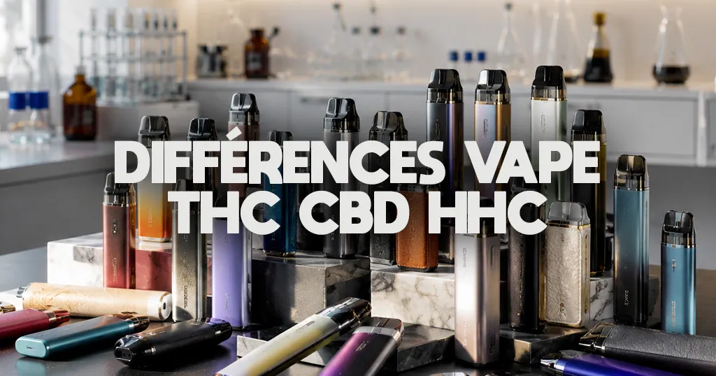 Vape CBD, THC et HHC : différences, légalité et risques