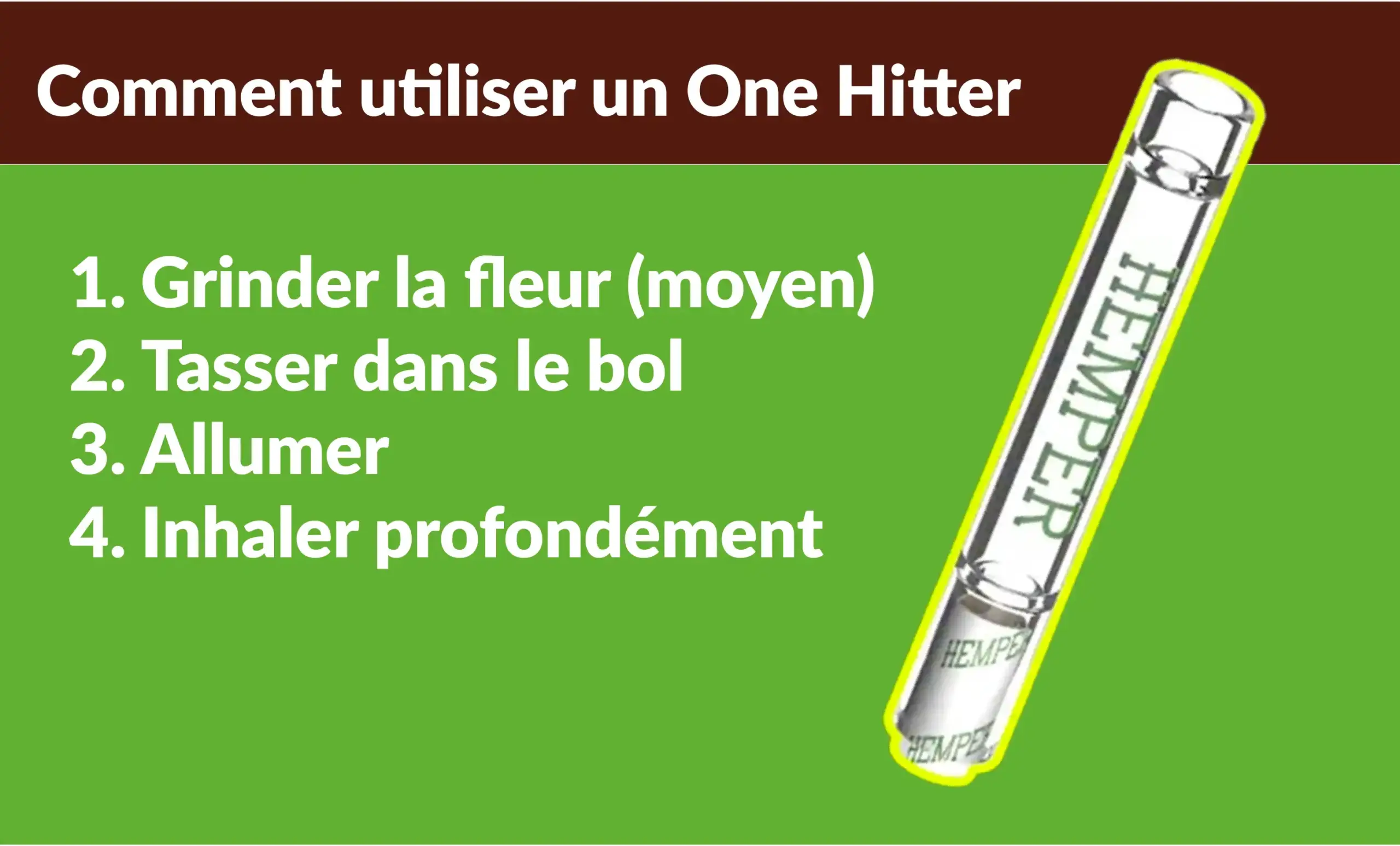 Comment utiliser un one hitter, vue d'ensemble de la méthode