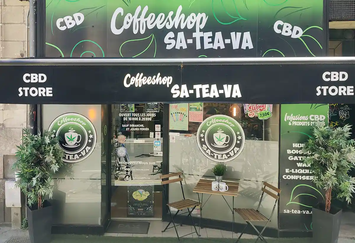 SA-TEA-VA, coffeeshop CBD à Nantes, 49 rue Maréchal Joffre