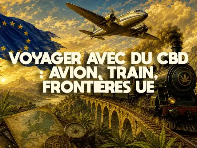 Voyager avec du CBD en 2026 : avion, train, frontières UE