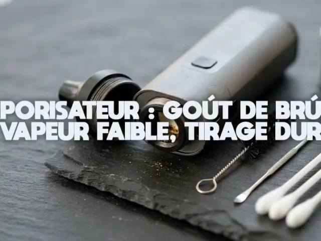 Vaporisateur : goût de brûlé, vapeur faible, tirage dur