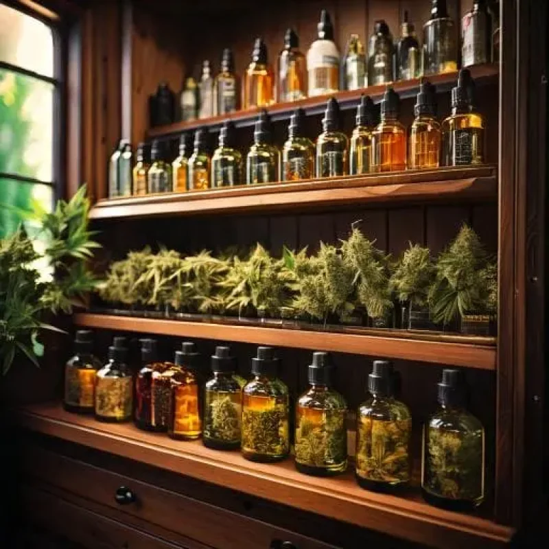 Firefly-Une-petite-étagère-de-magasin-de-CBD-bio-avec-des-huiles-de-CBD-et-OG-Kush-exposés-38535-_1_