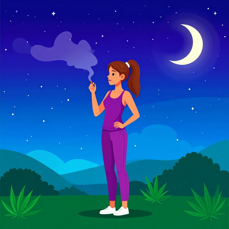 une fille qui fume un blunt