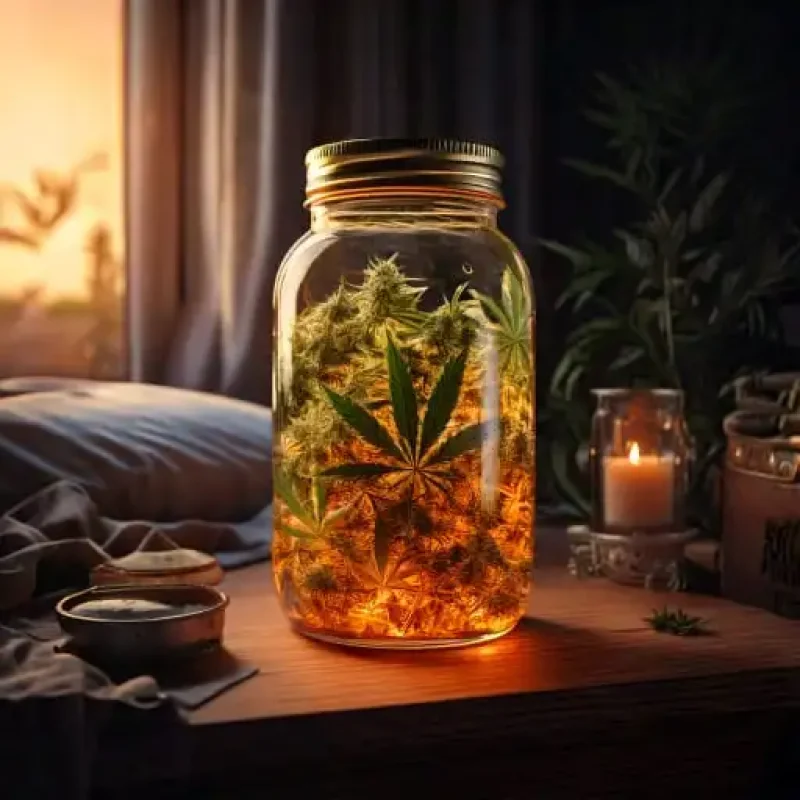 Un bocal remplis de weed